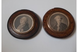 Louis XVI et Necker, tabatière fin XVIIIème siècle