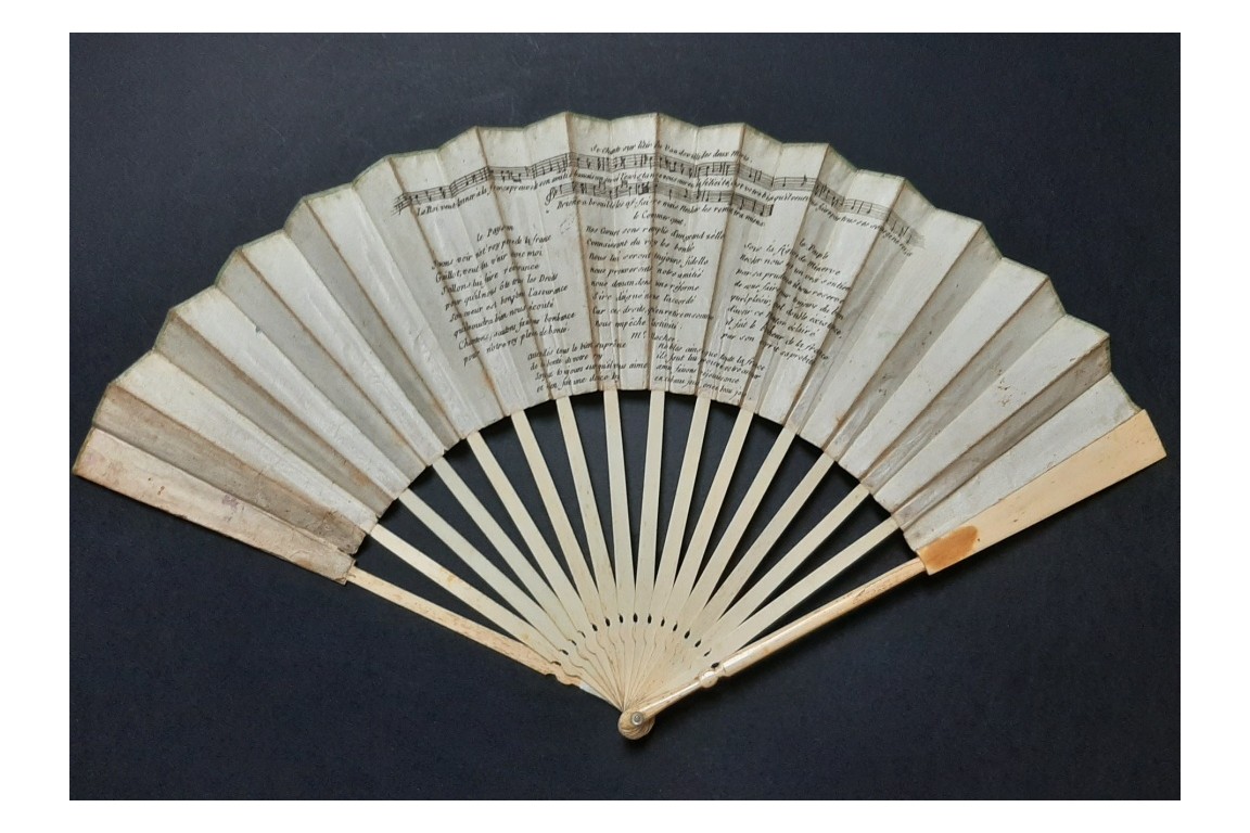 Brienne's disgrace and Necker's praise, revolutionnary fan, circa 1788