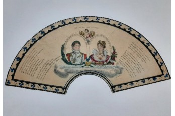 Napoléon et Marie-Louise, feuille d'éventail vers 1810