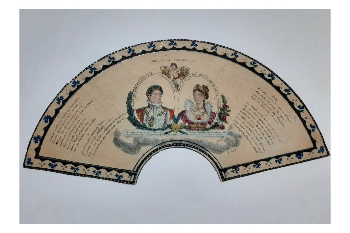 Napoleon and Marie-Louise, fan leaf circa 1810