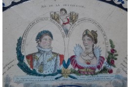 Napoleon and Marie-Louise, fan leaf circa 1810