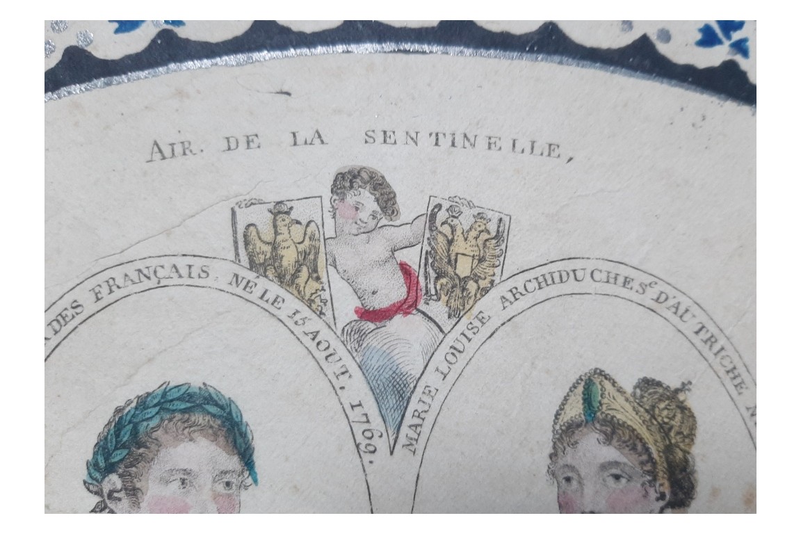 Napoléon et Marie-Louise, feuille d'éventail vers 1810