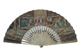 Mariage de Léopold II d'Autriche et Marie-Louise d'Espagne, éventail vers 1765