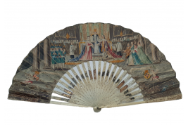 The wedding of Leopold II of Austria and Marie-Louise of Spain, fan circa 1765