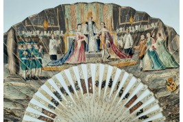 The wedding of Leopold II of Austria and Marie-Louise of Spain, fan circa 1765