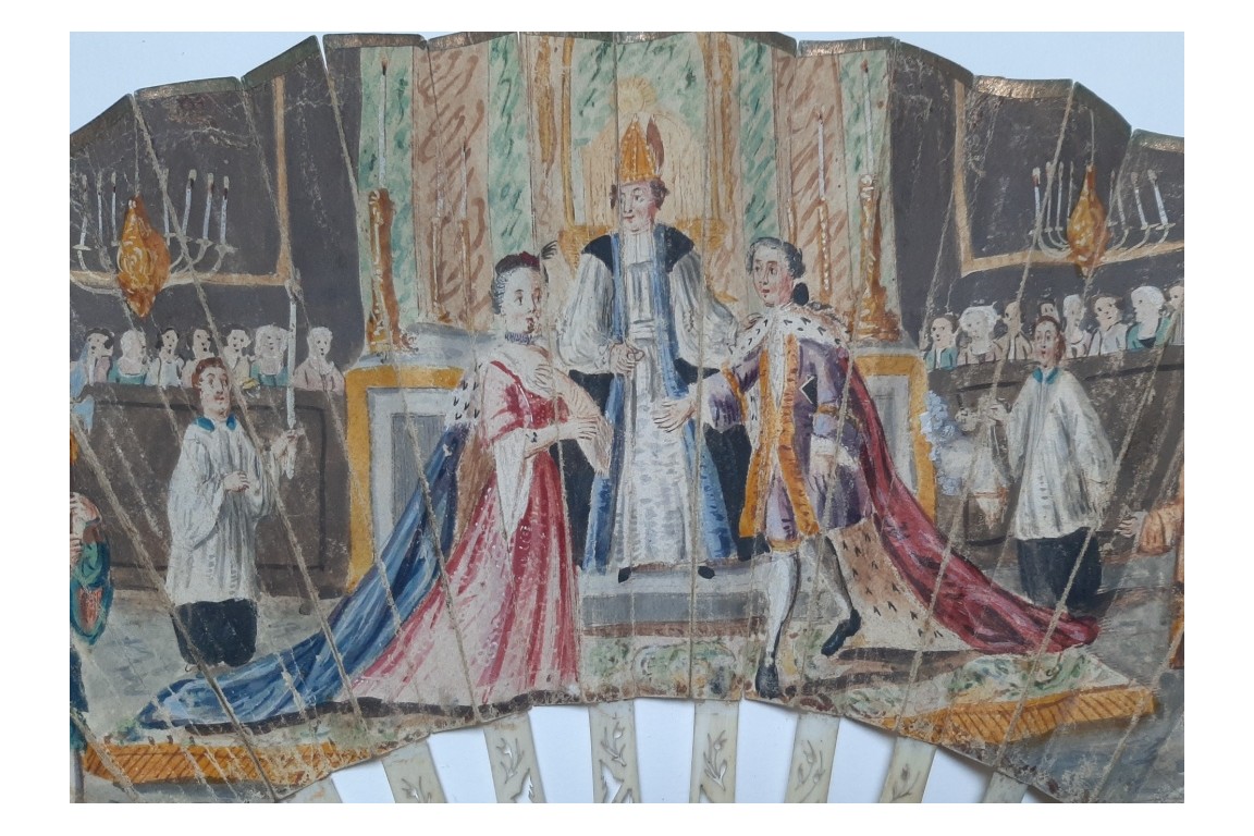 The wedding of Leopold II of Austria and Marie-Louise of Spain, fan circa 1765