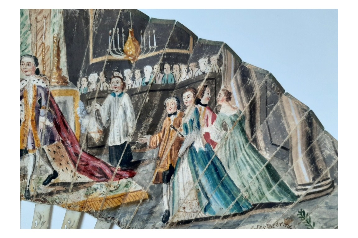 Mariage de Léopold II d'Autriche et Marie-Louise d'Espagne, éventail vers 1765