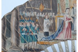 Mariage de Léopold II d'Autriche et Marie-Louise d'Espagne, éventail vers 1765
