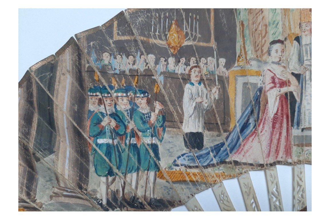 Mariage de Léopold II d'Autriche et Marie-Louise d'Espagne, éventail vers 1765