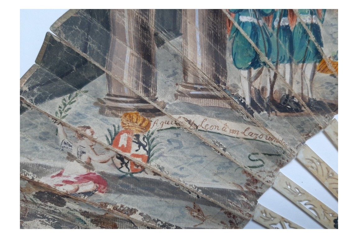 Mariage de Léopold II d'Autriche et Marie-Louise d'Espagne, éventail vers 1765