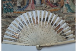 The wedding of Leopold II of Austria and Marie-Louise of Spain, fan circa 1765