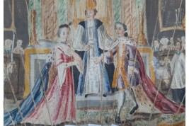 Mariage de Léopold II d'Autriche et Marie-Louise d'Espagne, éventail vers 1765