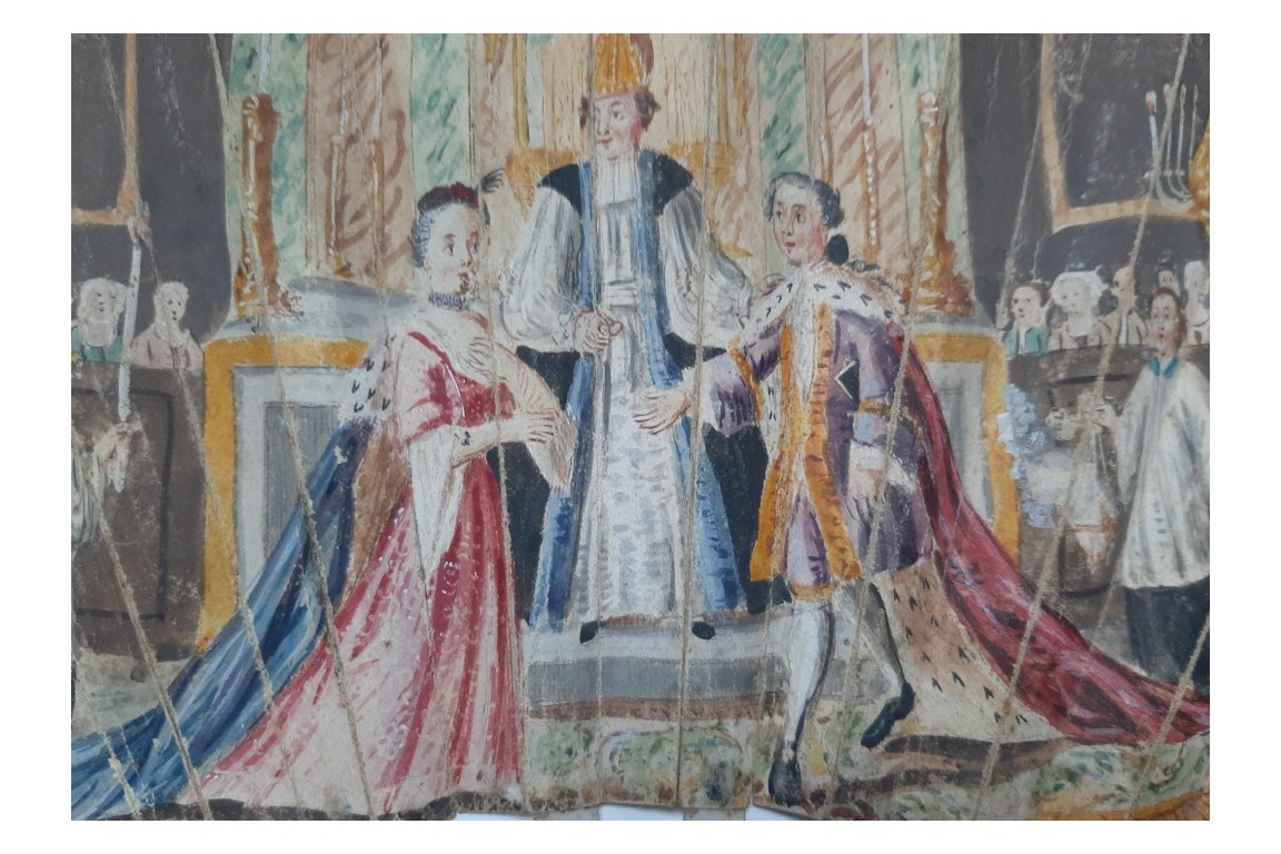 Mariage de Léopold II d'Autriche et Marie-Louise d'Espagne, éventail vers 1765