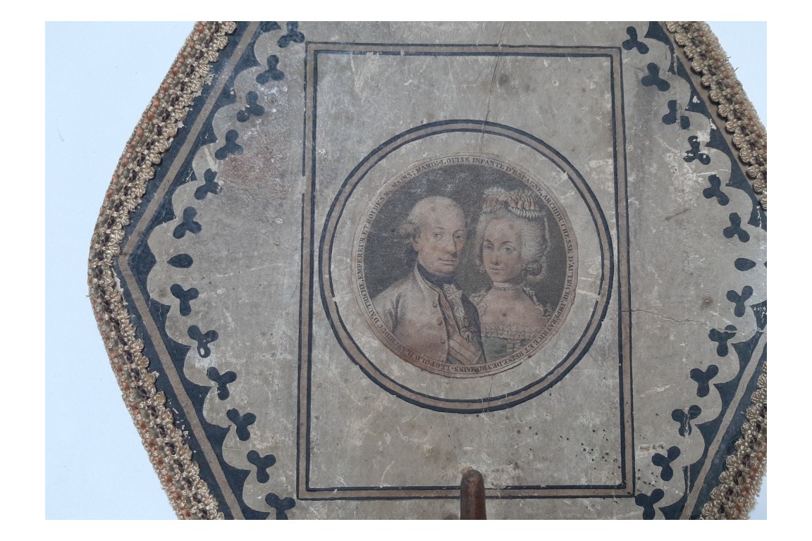 L'Empereur Léopold II et Marie-Louise d'Espagne, écran début XIXème