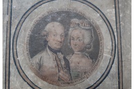 L'Empereur Léopold II et Marie-Louise d'Espagne, écran début XIXème