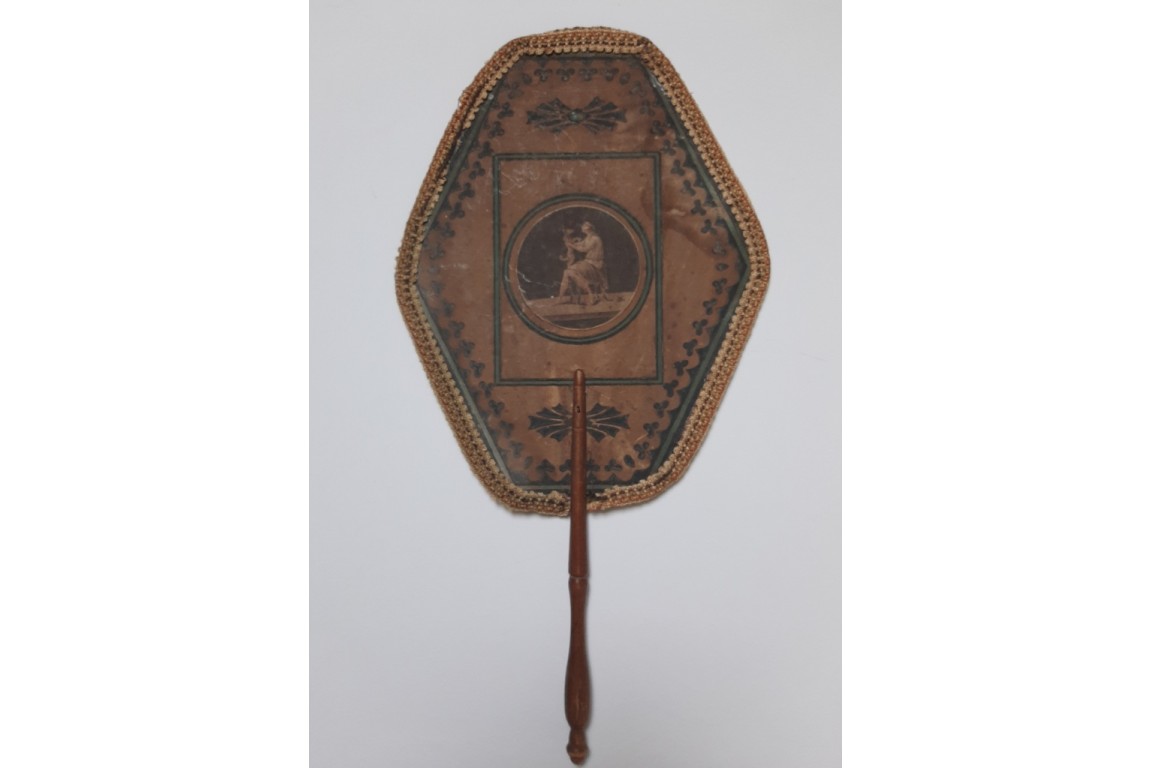 Emperor Leopold II of Austria and Marie-Louise of Spain, fixed fan, early 19th century