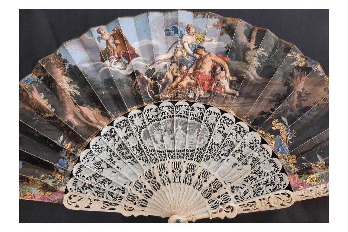 Diana and Endymion, fan circa 1750-60