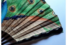 Le paon de Thomasse, éventail vers 1900-1910