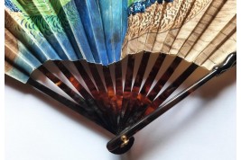 Le paon de Thomasse, éventail vers 1900-1910