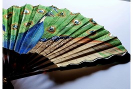 Peacock by Thomasse, fan circa 1900-1910