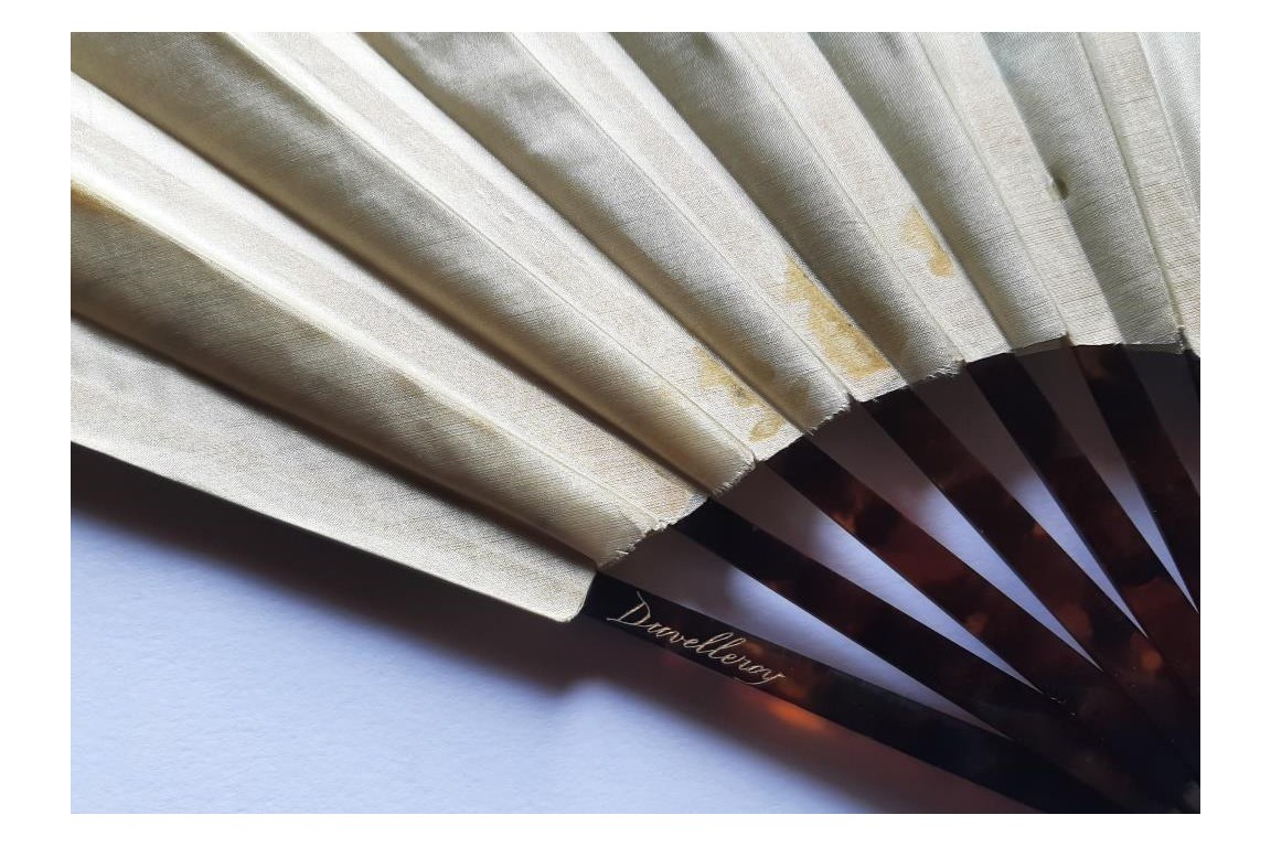 Le paon de Thomasse, éventail vers 1900-1910