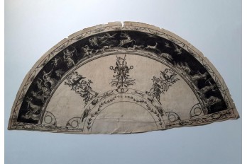 Diana the Huntress, early 19th century fan leaf