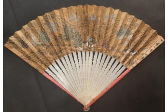 Shells and sturgeons, fan circa 1720-30