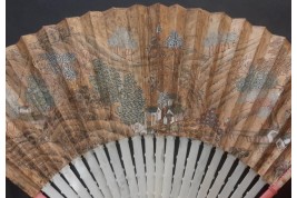 Shells and sturgeons, fan circa 1720-30