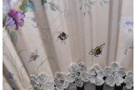 Bumblebees and butterflies by Daillard, Duvelleroy fan circa 1890