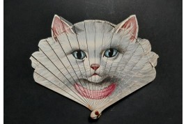 Little Cat by Thomasse, Duvelleroy fan, circa 1900-1910