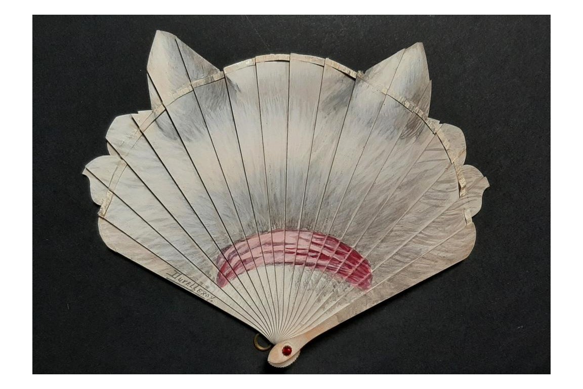 Little Cat by Thomasse, Duvelleroy fan, circa 1900-1910