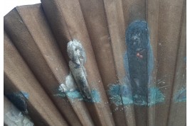 Les cinq chiens de Rodeck à Vienne, éventail vers 1880-1900