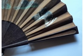 Les cinq chiens de Rodeck à Vienne, éventail vers 1880-1900