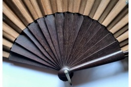 Les cinq chiens de Rodeck à Vienne, éventail vers 1880-1900