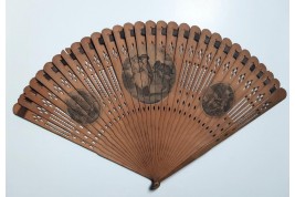 Dancing bear, late 18th century fan