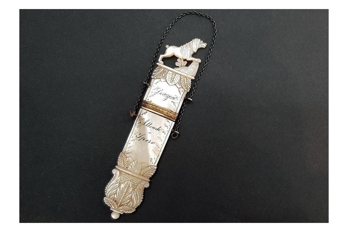 Dog, needle case, early 19th century