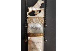 Dog, needle case, early 19th century