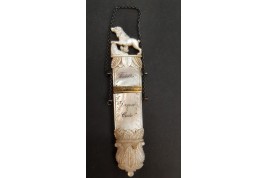 Dog, needle case, early 19th century