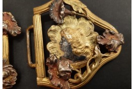 Belles aux pavots, boucle de ceinture Art Nouveau