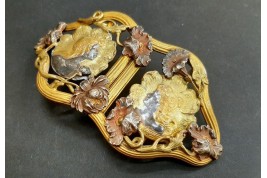 Belles aux pavots, boucle de ceinture Art Nouveau