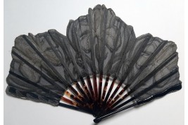 Iris flowers, Duvelleroy fan, circa 1900-1910