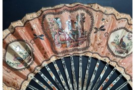 De paille et de plume, éventail vers 1770-80