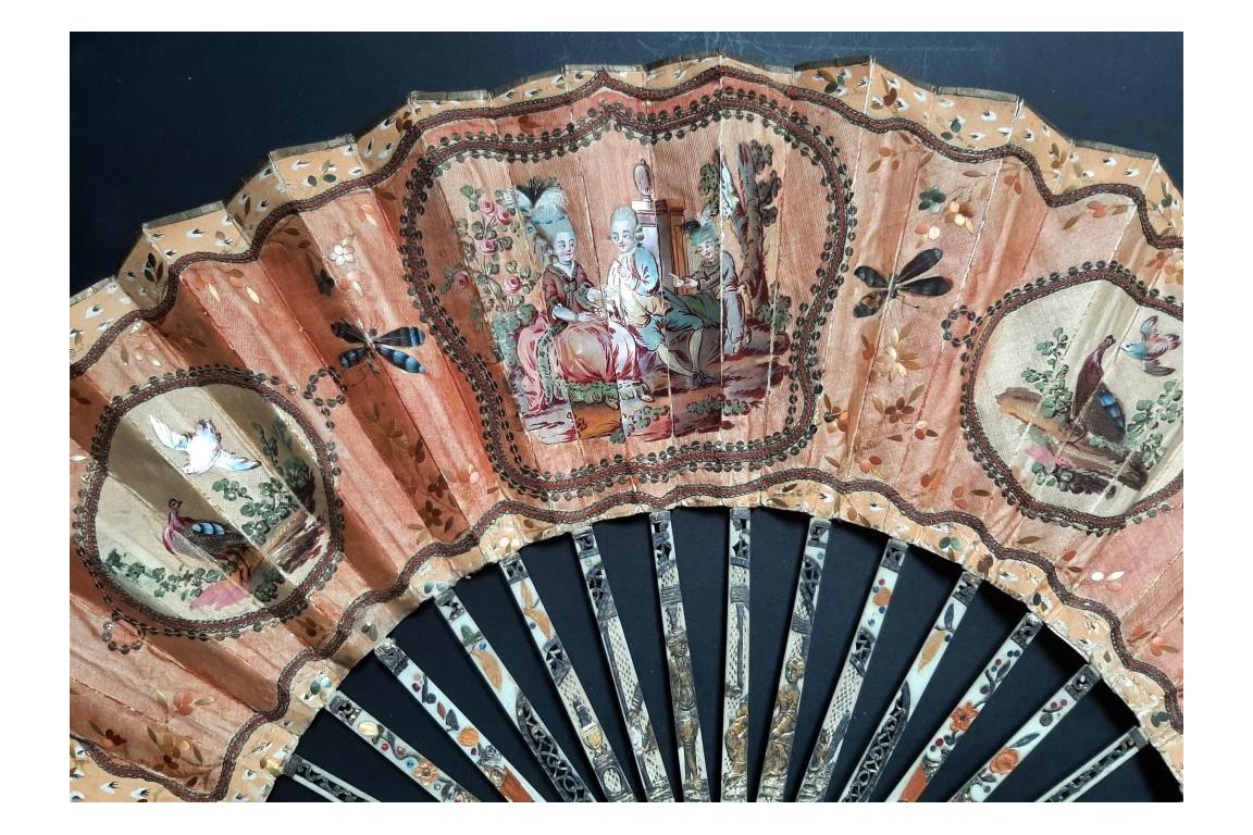 De paille et de plume, éventail vers 1770-80