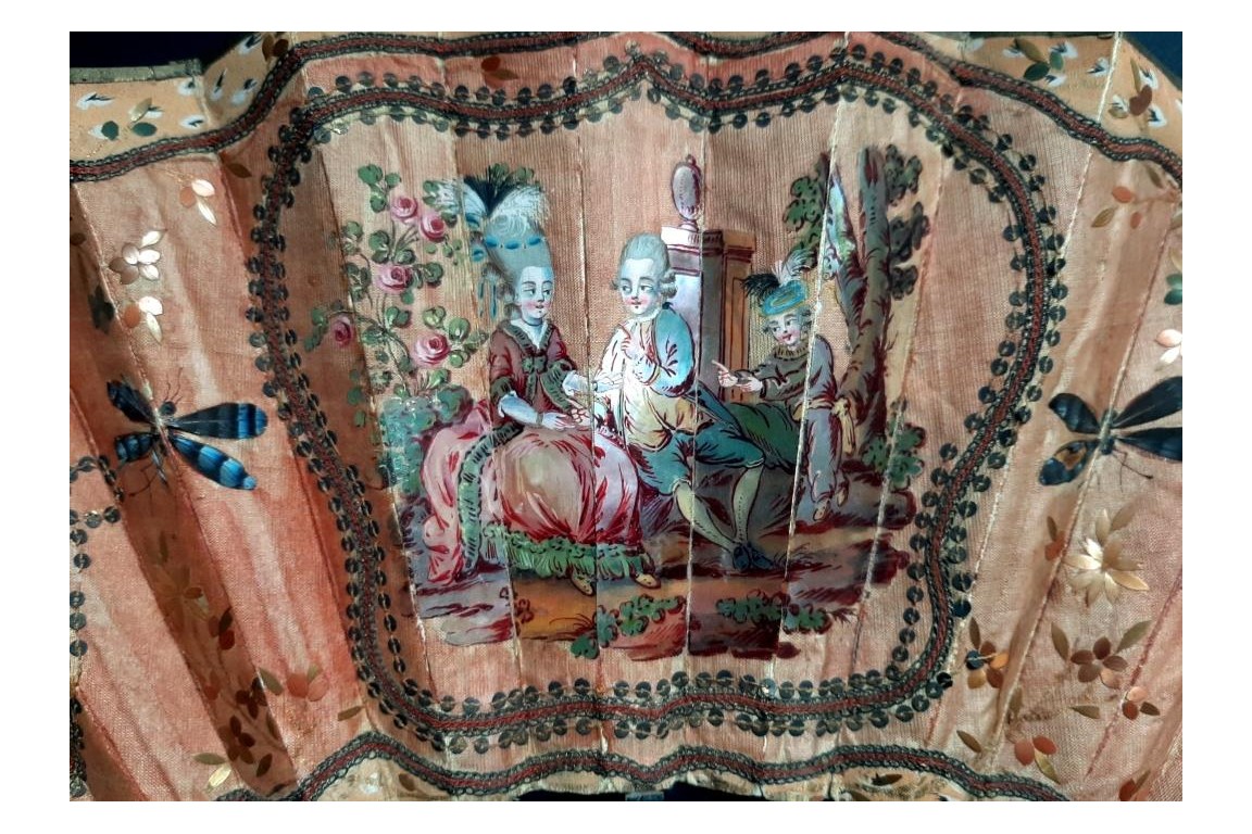 De paille et de plume, éventail vers 1770-80