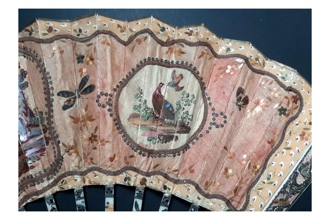 De paille et de plume, éventail vers 1770-80