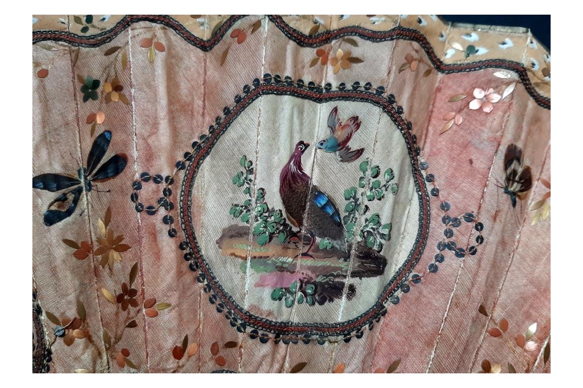 De paille et de plume, éventail vers 1770-80