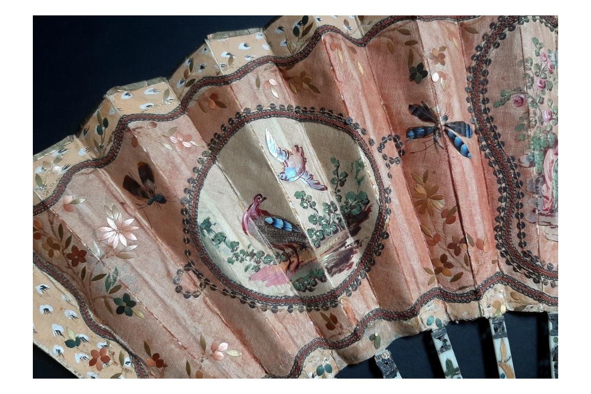 De paille et de plume, éventail vers 1770-80
