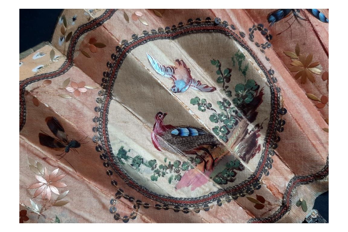 De paille et de plume, éventail vers 1770-80