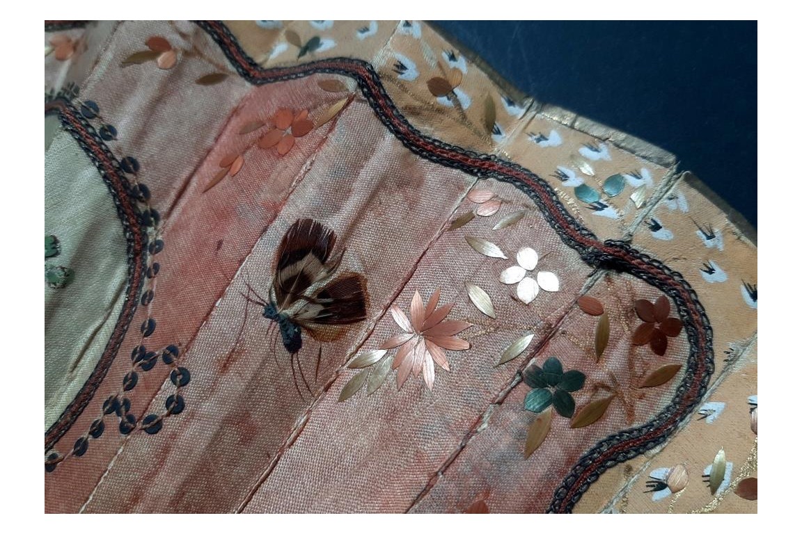 De paille et de plume, éventail vers 1770-80