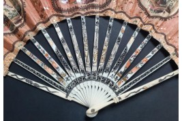 De paille et de plume, éventail vers 1770-80